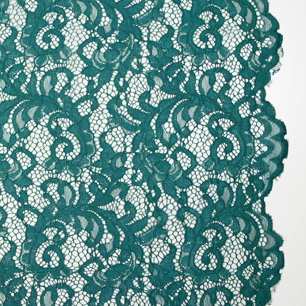 Dentelle festonnée Judith bleu canard