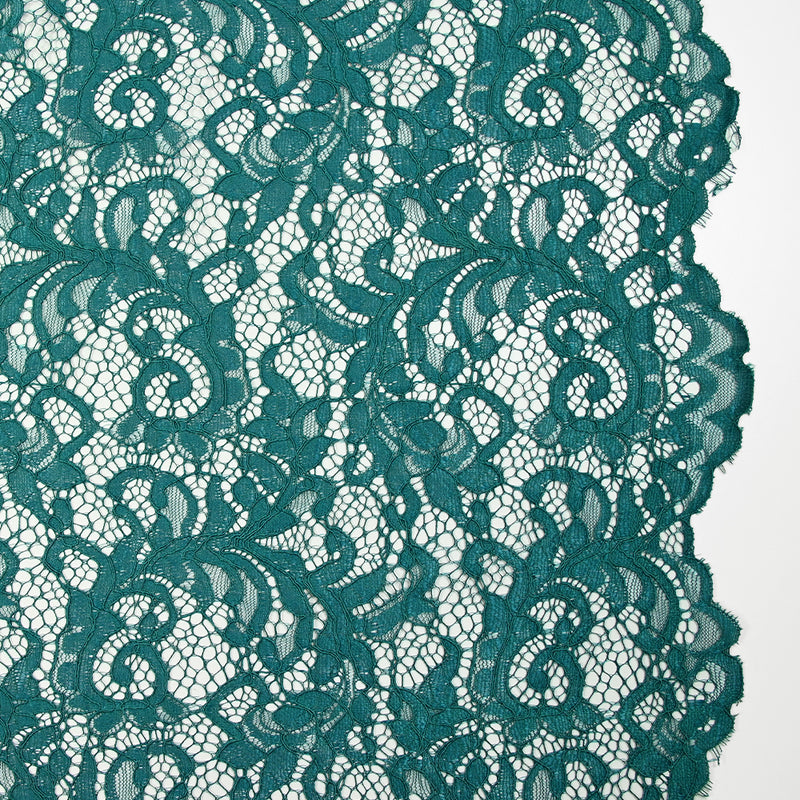 Dentelle festonnée Judith bleu canard