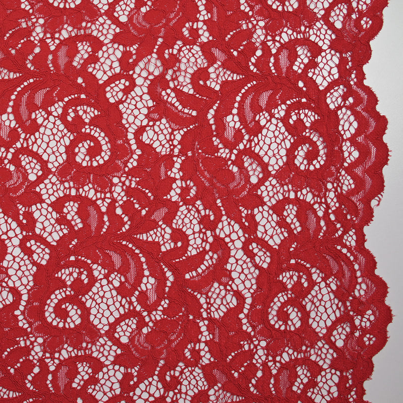 Dentelle festonnée Judith rouge