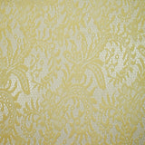 Dentelle polyester florale jaune beurre