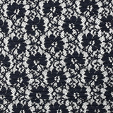 Dentelle plissée polyester Lisianthus marine