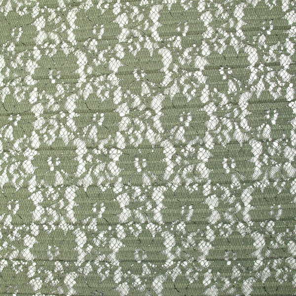 Dentelle plissée polyester Lisianthus vert sauge