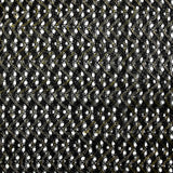 Dentelle polyester ajourée vagues lurex doré et noir