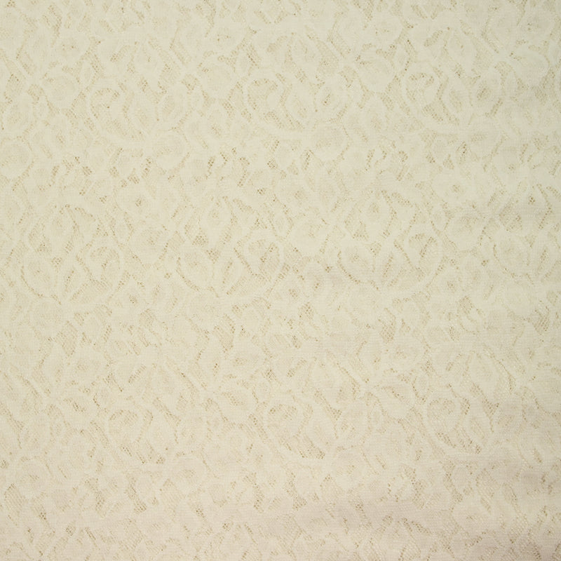 Dentelle polyester fleurie Paula écrue