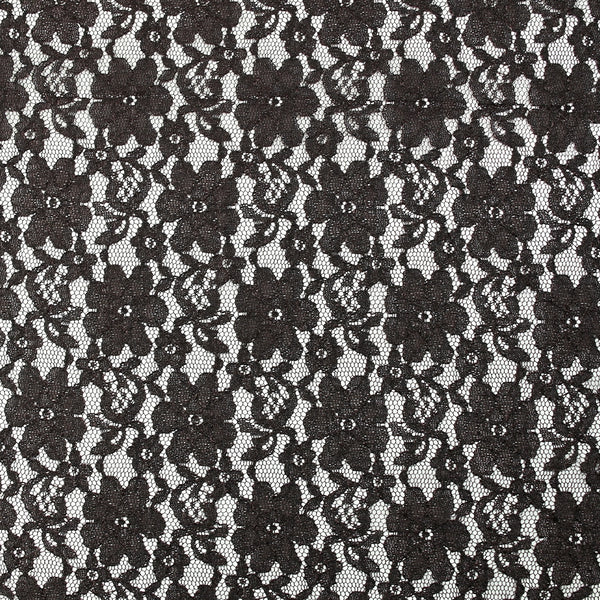 Dentelle polyester Leilani marron cachou