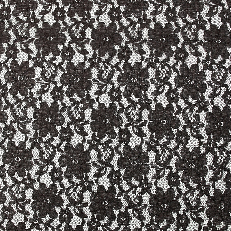 Dentelle polyester Leilani marron cachou