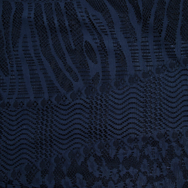 Dentelle polyester Manar marine
