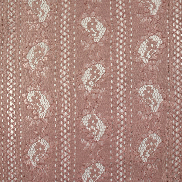 Dentelle polyester Paloma vieux rose