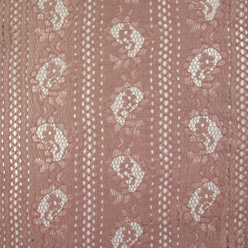 Dentelle polyester Paloma vieux rose