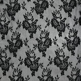 Dentelle polyester résille champêtre noire