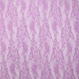 Dentelle polyester résille fleurs mauve