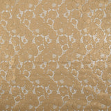 Dentelle polyester Victoria doré fond beige
