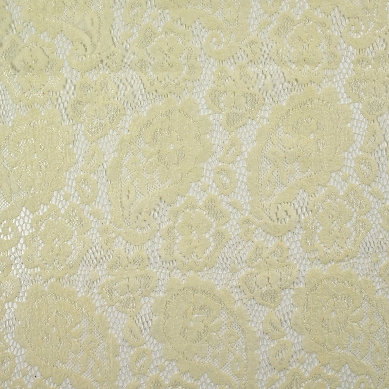 Dentelle polyester Ximena jaune pâle