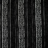 Dentelle rayure à volants noir 