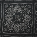 Double gaze fine imprimée bandana cachemire fond anthracite