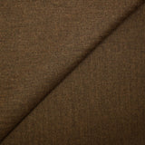 Drap de laine mélangée fin rayé ton sur ton caramel