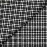 Flanelle de laine mélangée Billy à carreaux gris