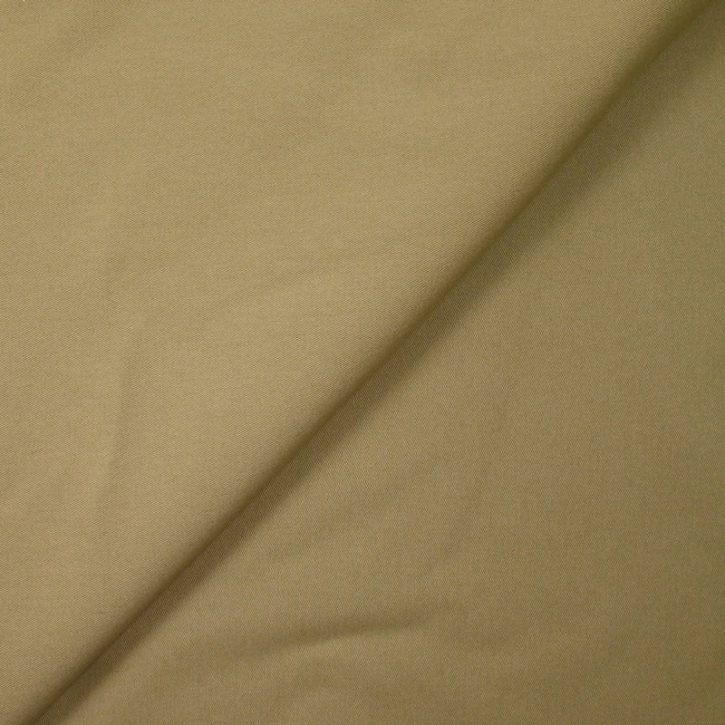 Gabardine de coton élasthanne thé vert