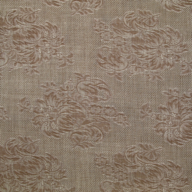 jacquard 100% soie sur toile fine ajourée marron