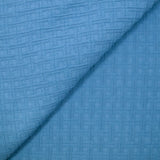 Jacquard de coton à carreaux bleu