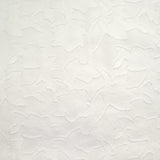 Jacquard de polyester fleurs plumetis blanc