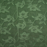 Jacquard de polyester fleurs plumetis vert