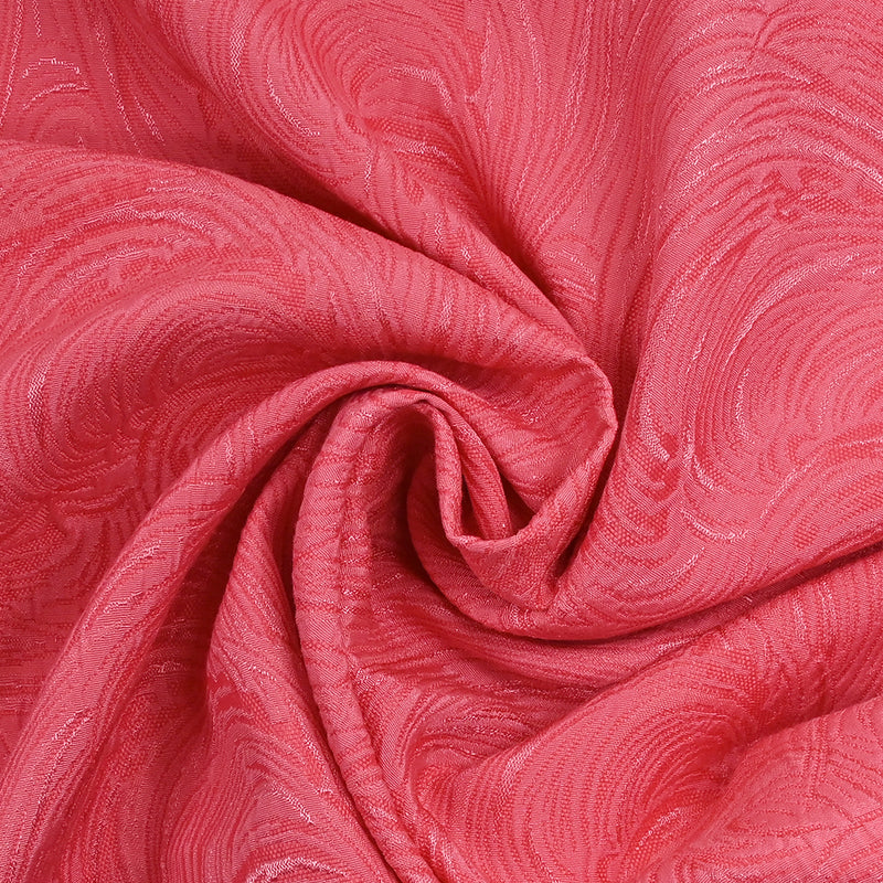 Polyester jacquard Marie Rose Corail