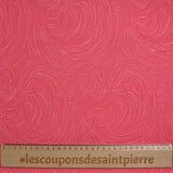 Polyester jacquard Marie Rose Corail