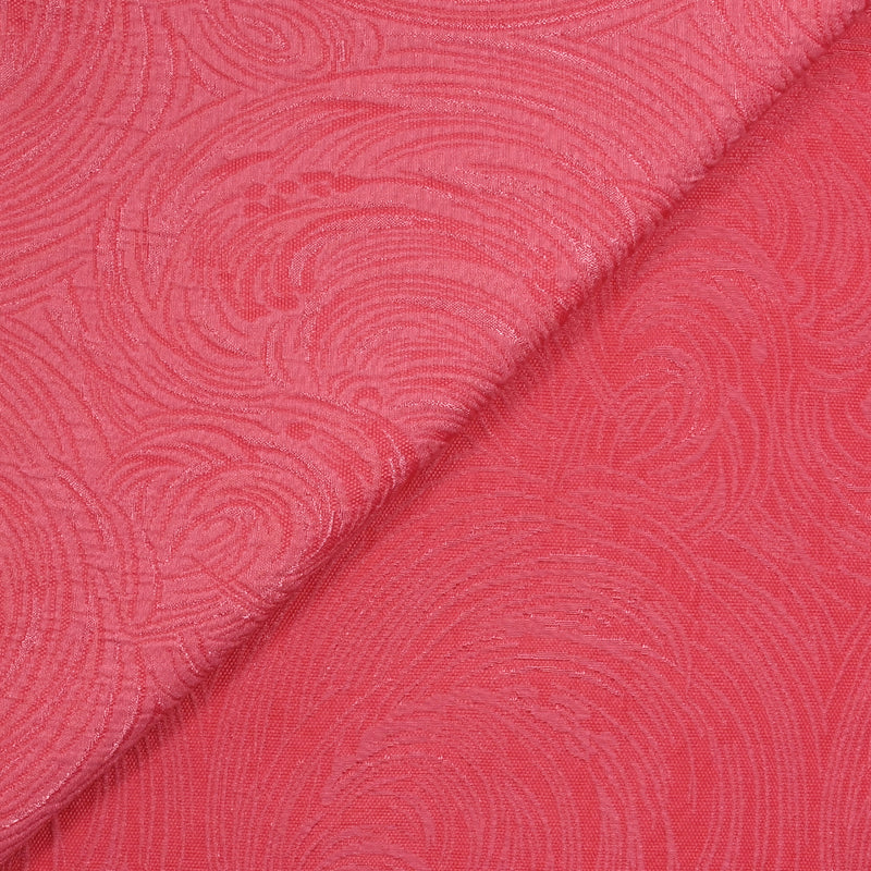 Polyester jacquard Marie Rose Corail