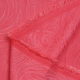 Polyester jacquard Marie Rose Corail