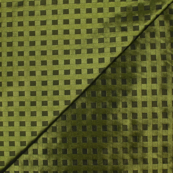 Jacquard de polyester satiné à carreaux vert