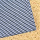 Jacquard laine et viscose pied de poule blanc et bleu roi