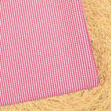 Jacquard laine et viscose pied de poule blanc et rose