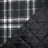 Jacquard matelassé Adèle carreaux gris foncé