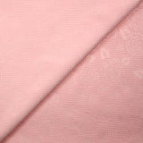 Jacquard nid d'abeille satiné fleurs rose pastel