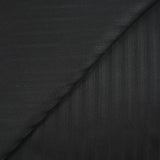 Jacquard polycoton rayé noir