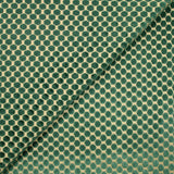 Jacquard velours lourd à pois vert émeraude