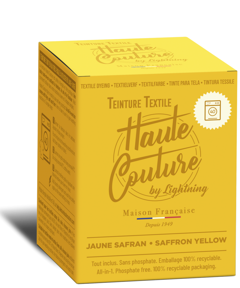 Teinture textile Haute Couture - jaune safran