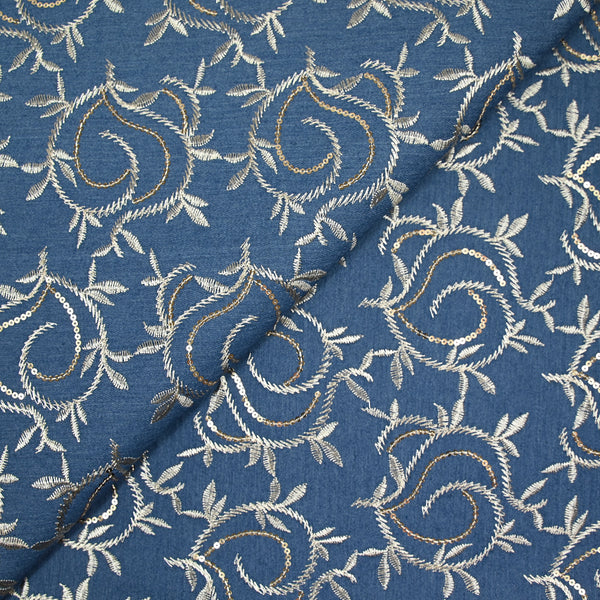 Jean's Amanda brodé bleu denim