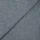 Jean's coton rayé bleu et écru
