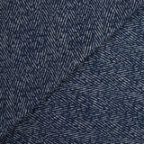 Jean's jacquard de coton et soie Anaïs marine