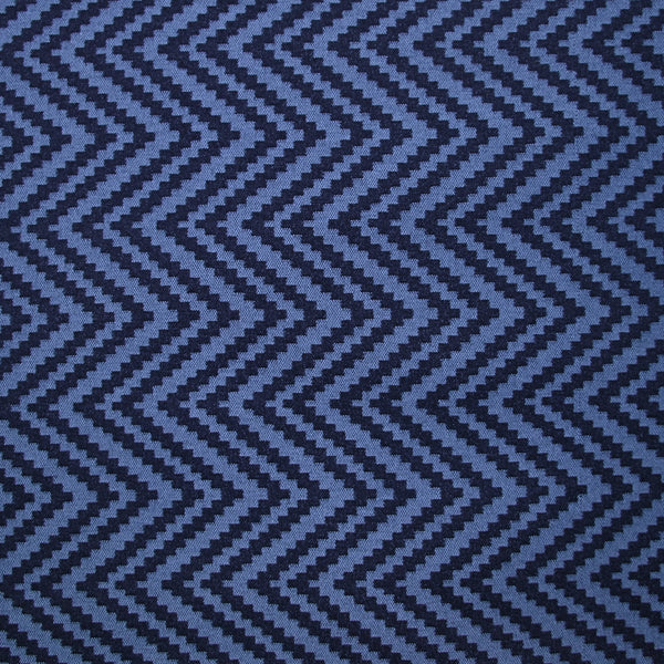 Jean's jacquard polyviscose chevron fond marine