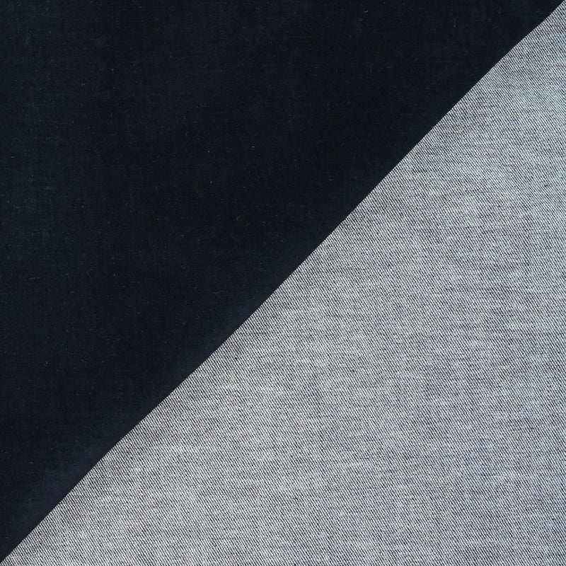 Jean's velours ras de coton bleu nuit