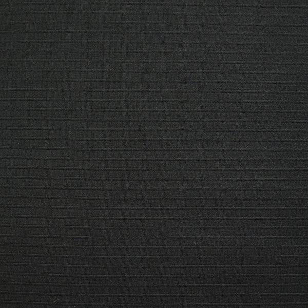Jersey côtelé 7mm polyester noir