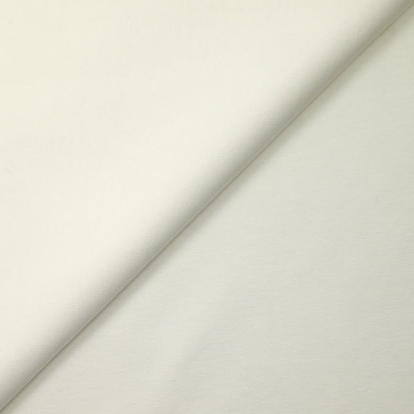 Jersey de coton blanc nacré