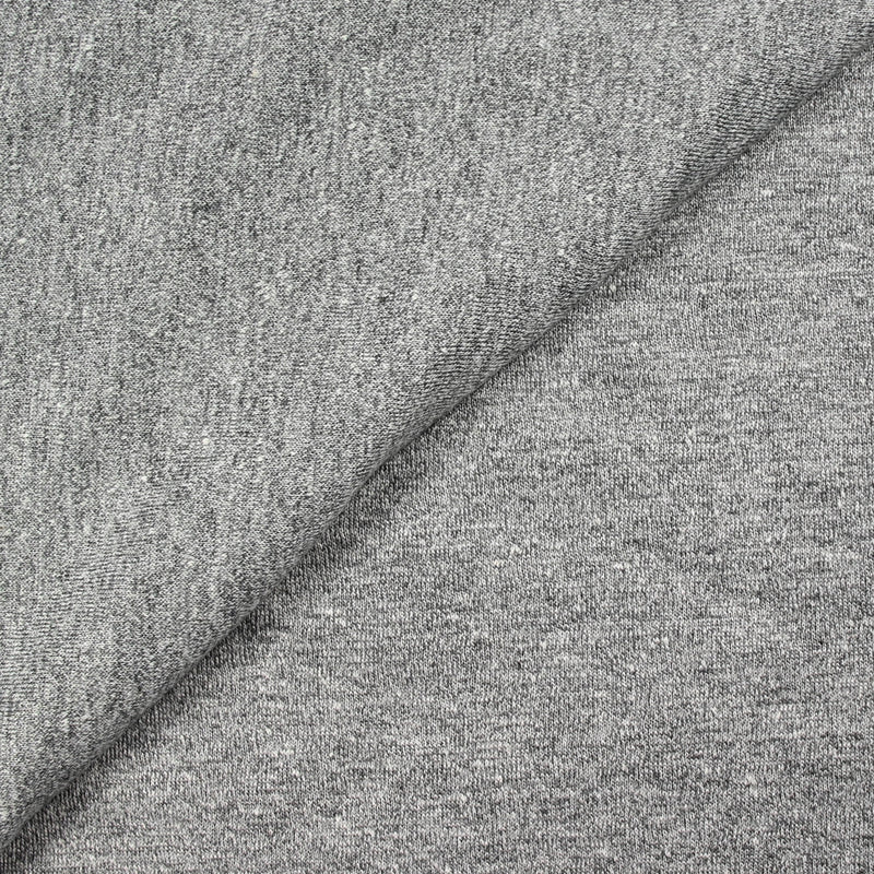 Jersey de coton chiné gris