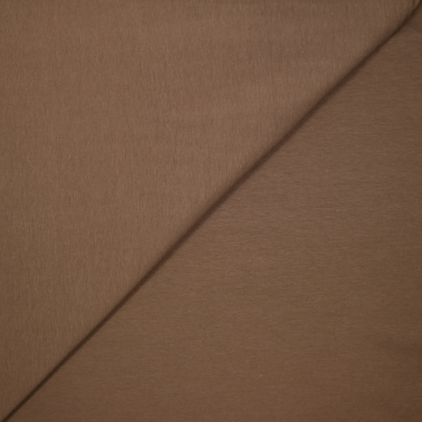 Jersey de coton fin chiné canelle