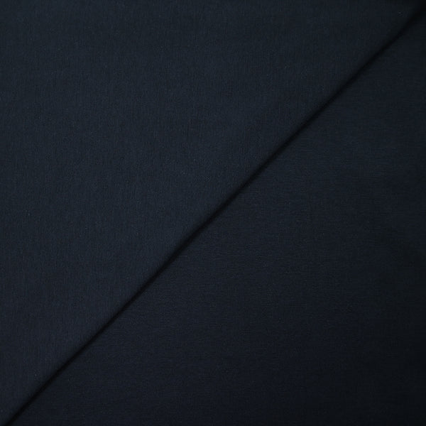 Jersey de coton fin flammé bleu foncé