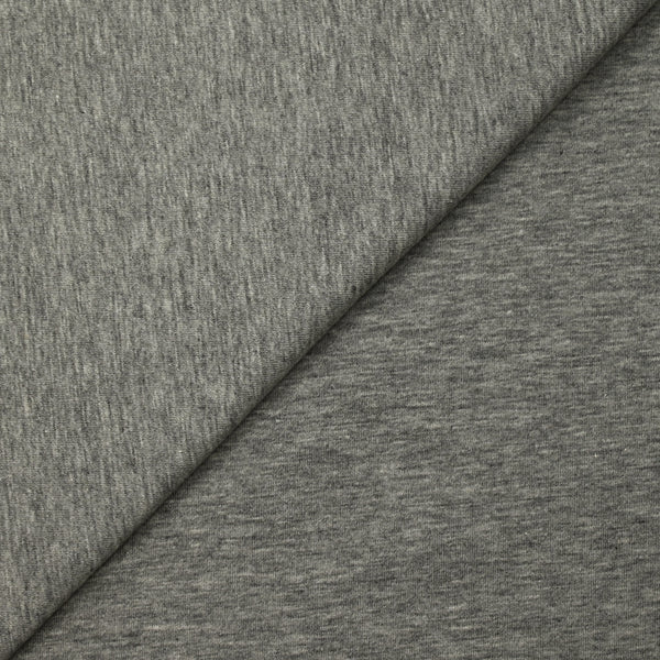 Jersey de coton fin gris chiné