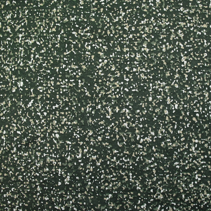 Jersey de coton fin imprimé terrazzo vert
